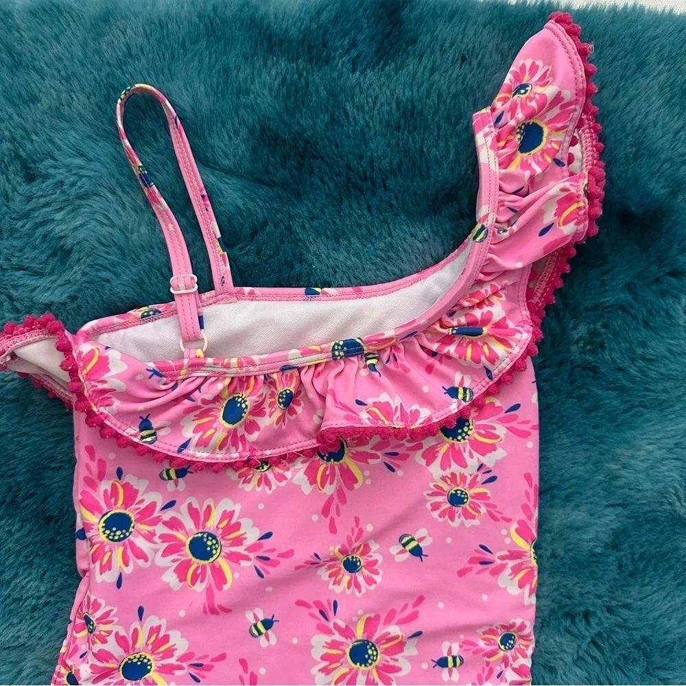 Tommy Bahama Girls One Piece One Shoulder Swimsuit Size 5